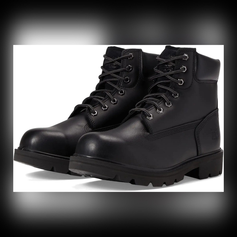 NWB Timberland PRO Sawhorse‎ 6" Composite Safety Toe Black Mens 7 Wide TB1A5TF3